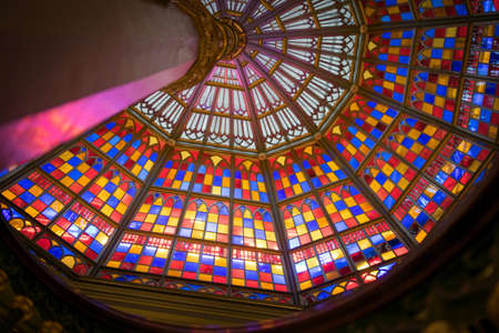 stained glass ceiling in Old Louisiana State Capitolのeditorial素材
