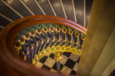 spiral staircase in Old Louisiana State Capitolのeditorial素材