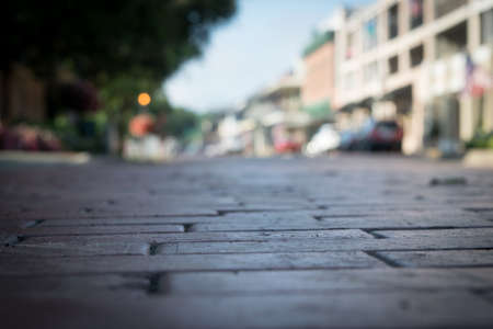 Front Street brick paversの写真素材