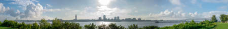 panoramic view of the city of Baton Rouge from across the Mississippi River