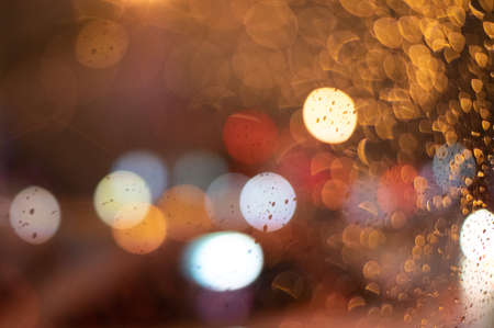 raindrop color bokehの写真素材