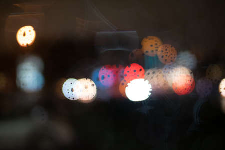 raindrop color bokehの写真素材