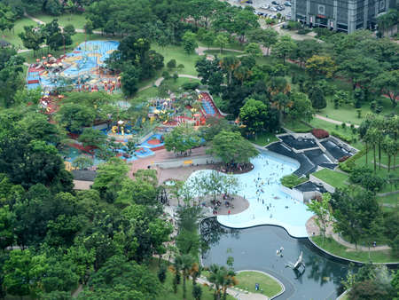 artificial forest and parkの写真素材