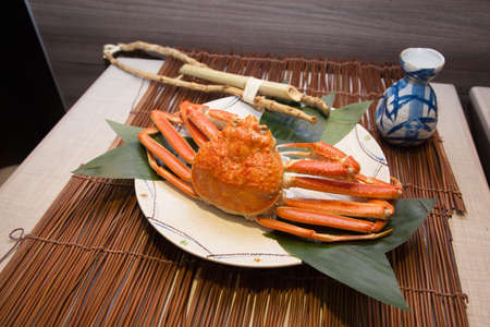 Cooked red king crabの写真素材