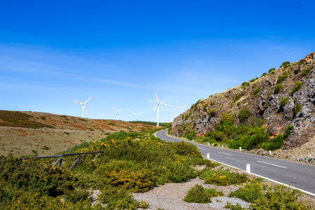 Green wind power in the mountains of Madeira (Portugal)