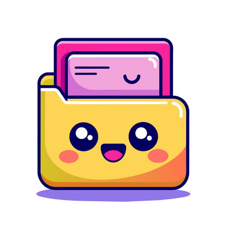 Folder school object graphic icon style vector EPS