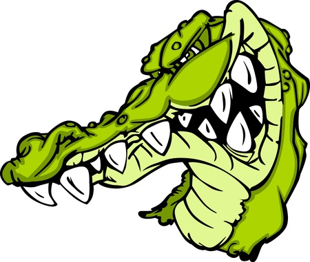 Gator or Alligator Mascot Cartoonのイラスト素材