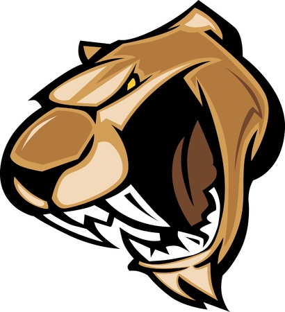 Cougar Mascot Head  Graphicのイラスト素材