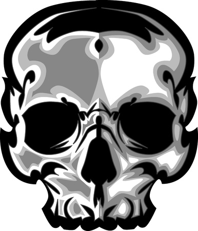 Skull illustration Vector Imageのイラスト素材