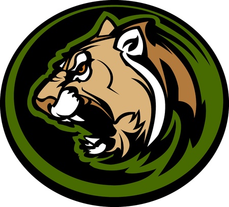 Graphic Mascot Image of a Cougar Bodyのイラスト素材