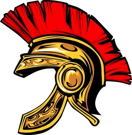 Graphic of a Greek Spartan or Trojan Helmetのイラスト素材