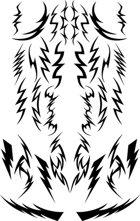 Vector Images of a Variety of Lightning Boltsのイラスト素材