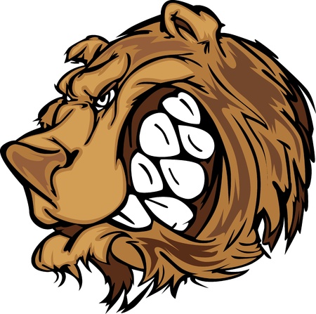 Cartoon Vector Mascot Image of a Black Bear Headのイラスト素材