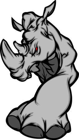 Vector Image of Rhinoceros Mascot Imageのイラスト素材