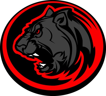 Graphic Mascot Vector Image of a Black Panther Bodyのイラスト素材
