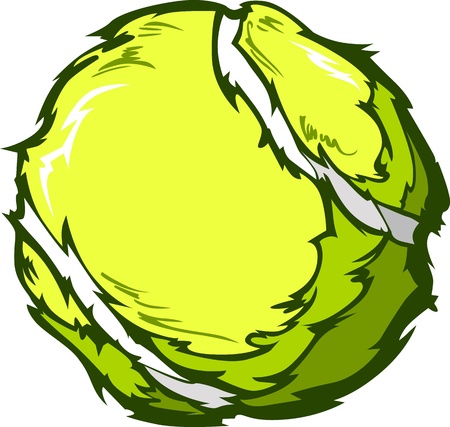 Tennis Ball Template Cartoon Vector Illustrationsのイラスト素材