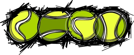 Tennis Ball Templateのイラスト素材