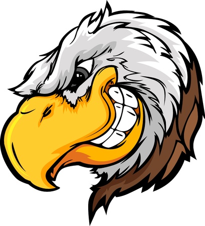 Cartoon Image of a Bald Eagle Mascot のイラスト素材