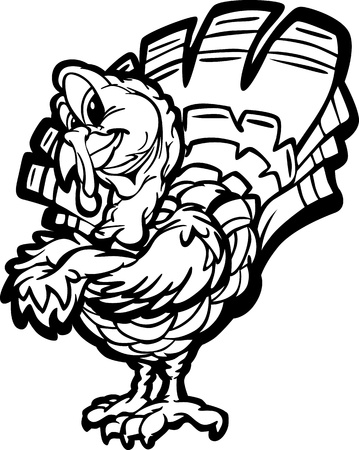 Turkey with Crossed Armsのイラスト素材