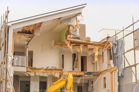 Demolition of housesの写真素材