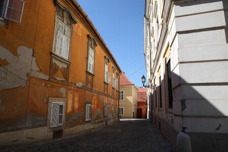Traditional street in Sopronの写真素材