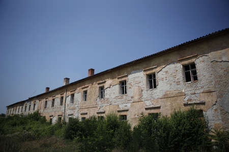 dilapidated buildingsの写真素材