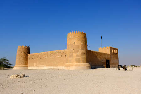 Al Zubara is a historic military fortress in northwestern Qatar.の写真素材