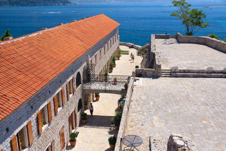 View of the citadel complex in Budva, Montenegro.のeditorial素材