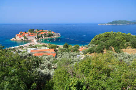 Sveti Stefan island in Budva, Montenegro.のeditorial素材