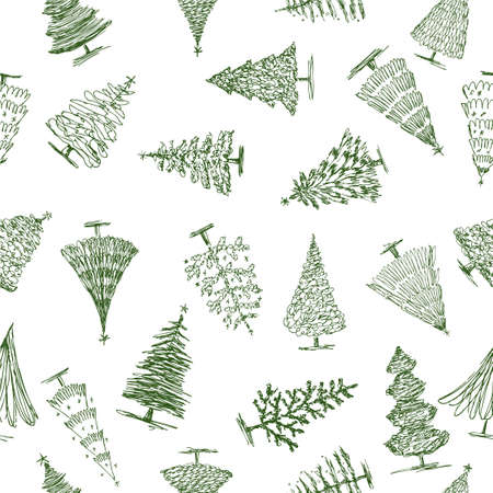 Pattern of the christmas treesのイラスト素材
