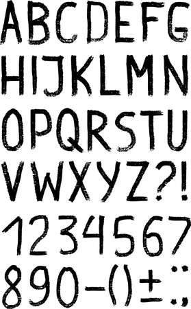 Vector image of the hand drawn alphabetのイラスト素材