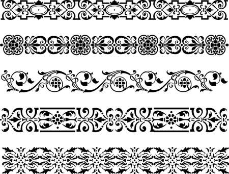 Vector image of the various decorative bordersのイラスト素材