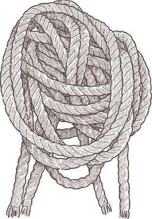 Hank of a rigging ropeのイラスト素材