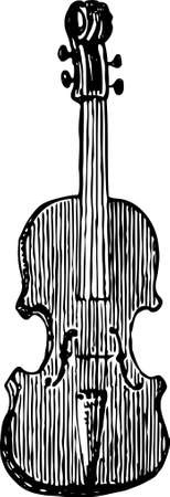 Drawing of an old violinのイラスト素材