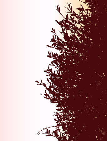 Vector background with silhouettes deciduous tree branches in autumnのイラスト素材