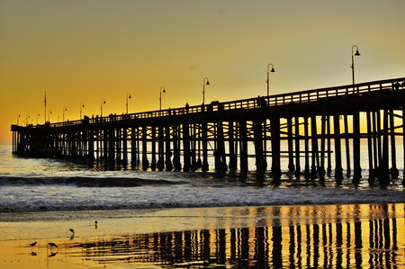 Ventura Pier at sunsetの写真素材