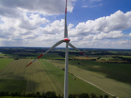 Wind turbine in countrysideの写真素材