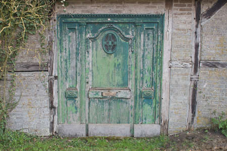 Old Door in a half-timberedの写真素材