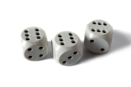 three white dices 