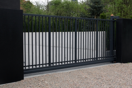 black modern gate  