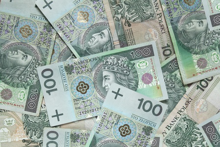 polish money background 