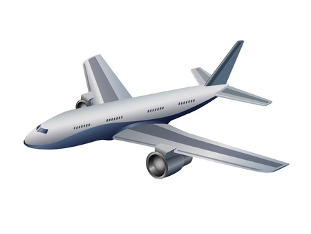 airplane on white のイラスト素材