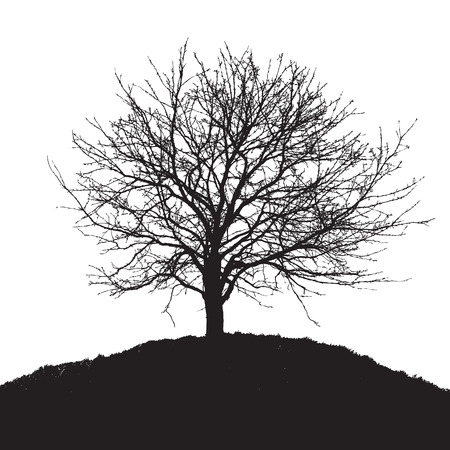 black tree silhouette のイラスト素材