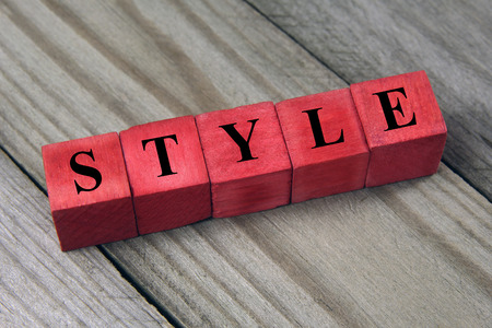 style word on wooden cubesの写真素材