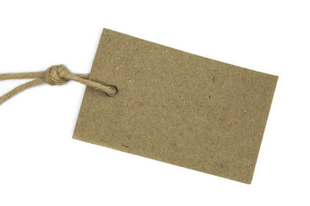 Blank price label on white background