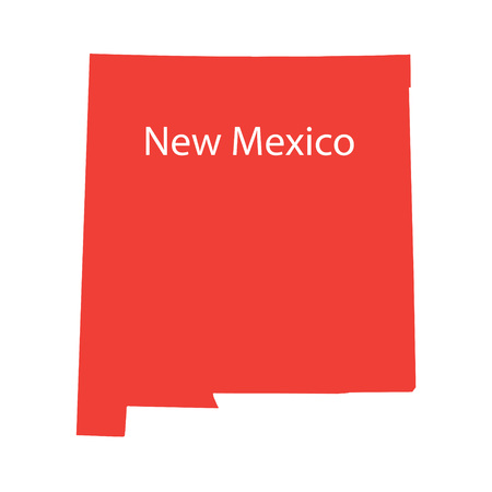 red map of New Mexicoのイラスト素材