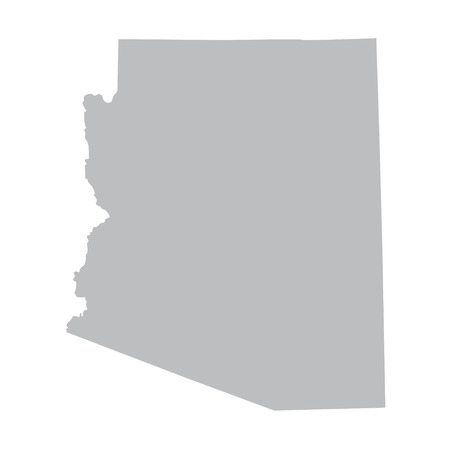 grey map of Arizonaのイラスト素材