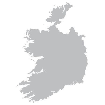 grey map od Irelandのイラスト素材