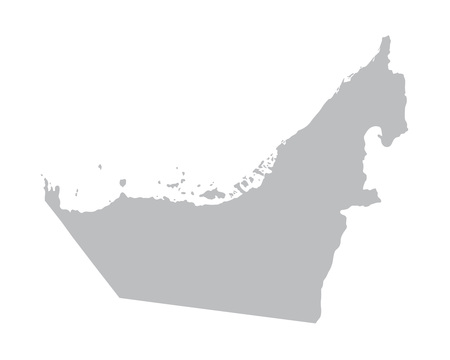 grey United Arab Emirates mapのイラスト素材