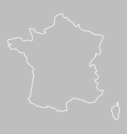 white abstract mapp of Franceのイラスト素材